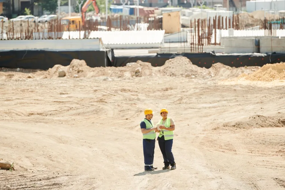 Chantier de construction à La Réunion
